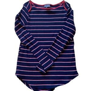 NWOT Joseph A Cotton Striped Long Sleeve Top